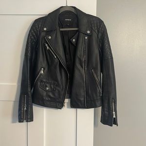 Express black Moro leather jacket